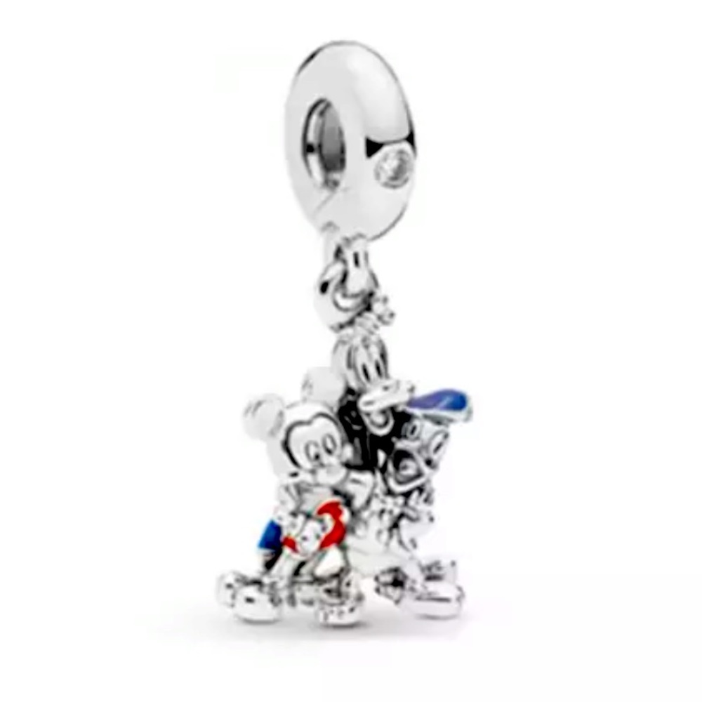 New Disney European Mickey & Donald Charm 925